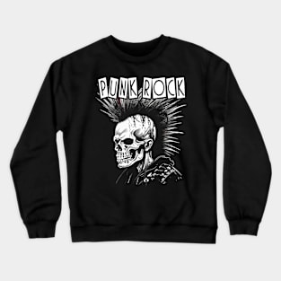 Punk Rock Skull Crewneck Sweatshirt